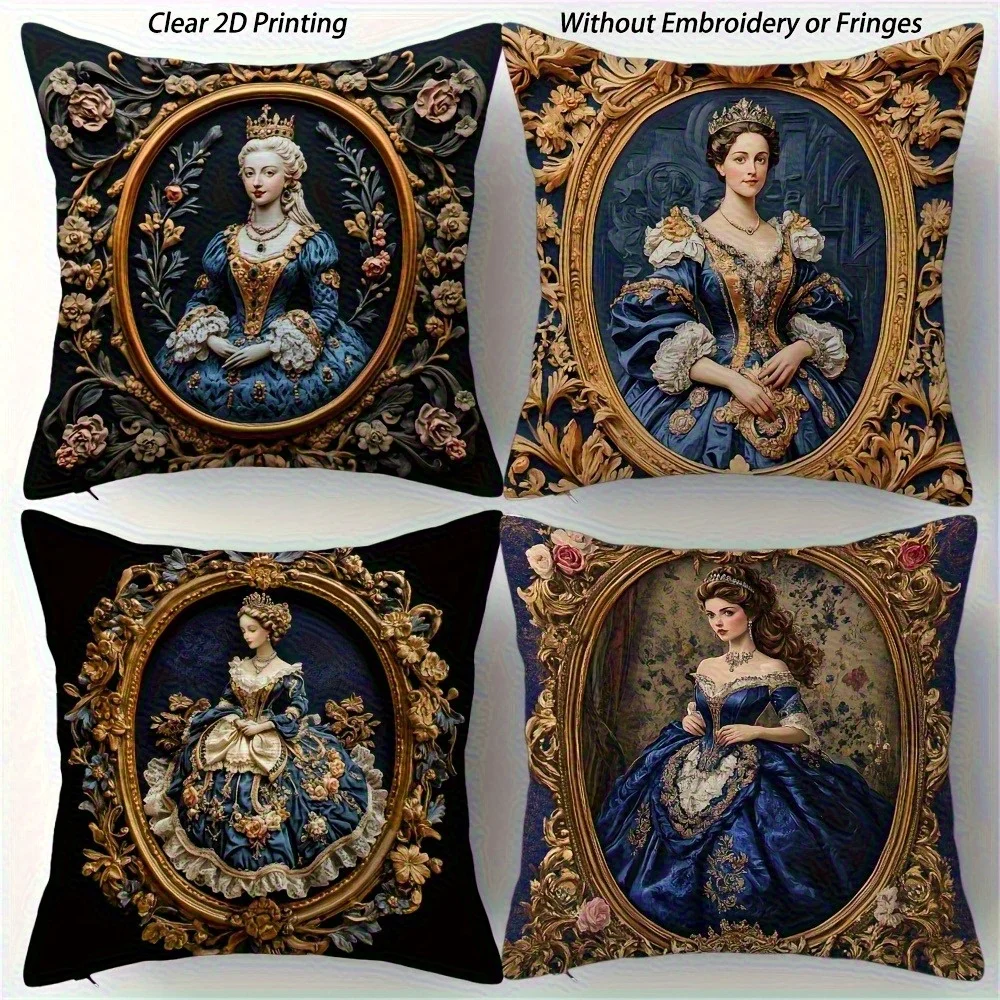 Королевские чехлы для подушек, принты Пномпеня, полиэстер, набор из 4 штук петер кристен асбьёрнсен королевские зайцы союзмультфильм