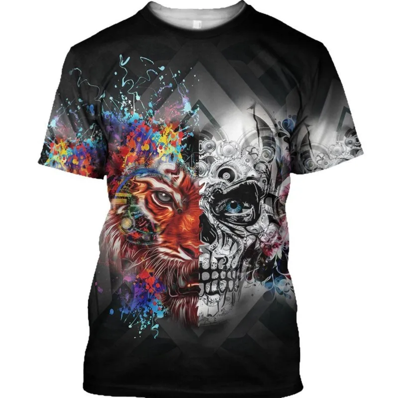 Футболка мужская быстросохнущая с коротким рукавом и 3d-графическим принтом