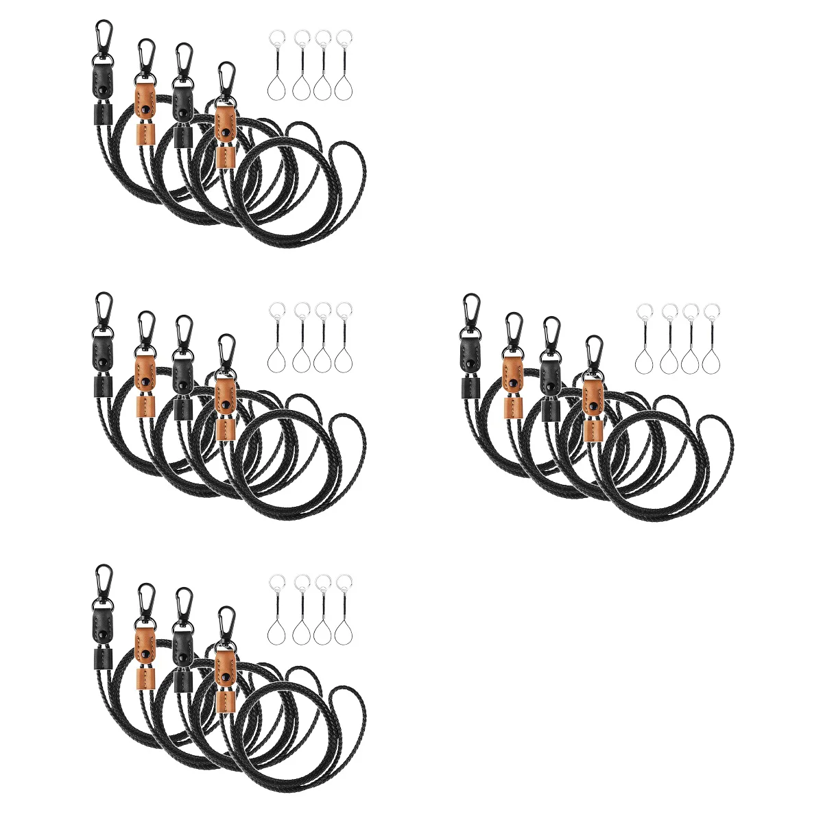

16 Sets of Work Hanging Ropes Durable Key Chains Lanyards Adjustable Key Chains Classic