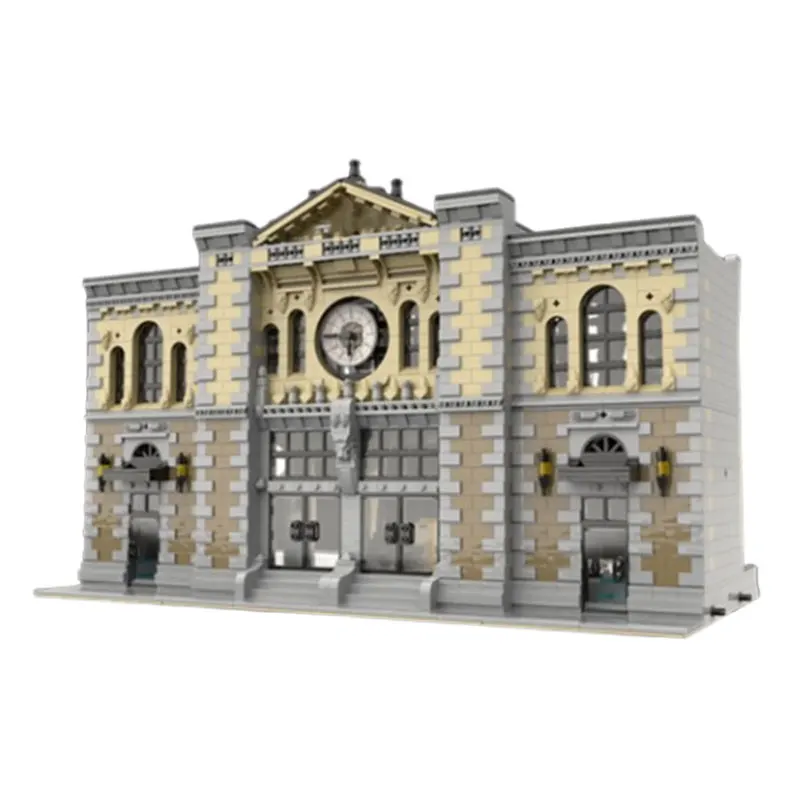 Фото Spot MOC-85866 4236 шт., сборка мелких частиц, строительные блоки, городское здание, модель поездного станции, игрушка №3