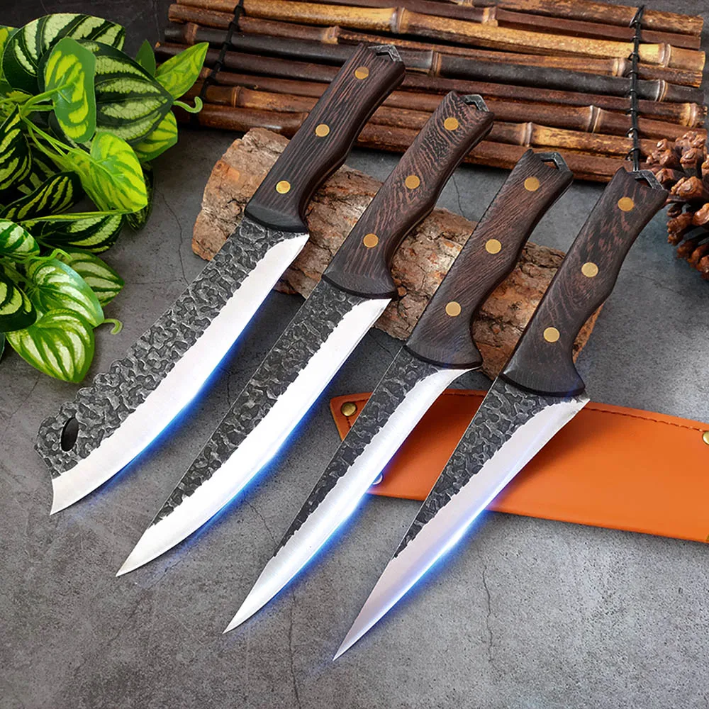 

Boning Camping Serbian Knife Forged Kitchen Chef Tool Accessories Meat Steak Butcher Knife Utility Paring Boning Cooking Tool