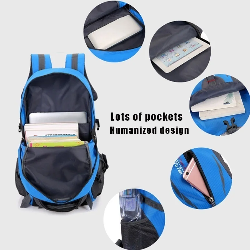 40L Outdoor Travel Backpack Sports Bag Camping Backpack Hiking Rucksack Students Backpack Water Resistant Hiking Bag Men Women