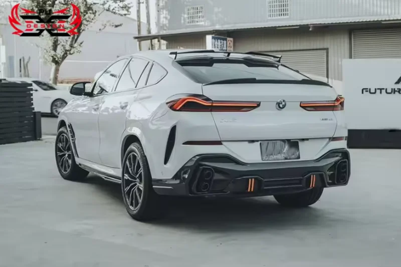 FD стиль углеродное волокно задний диффузор сплиттер бампер для BMW X6 G06 lci Корпус