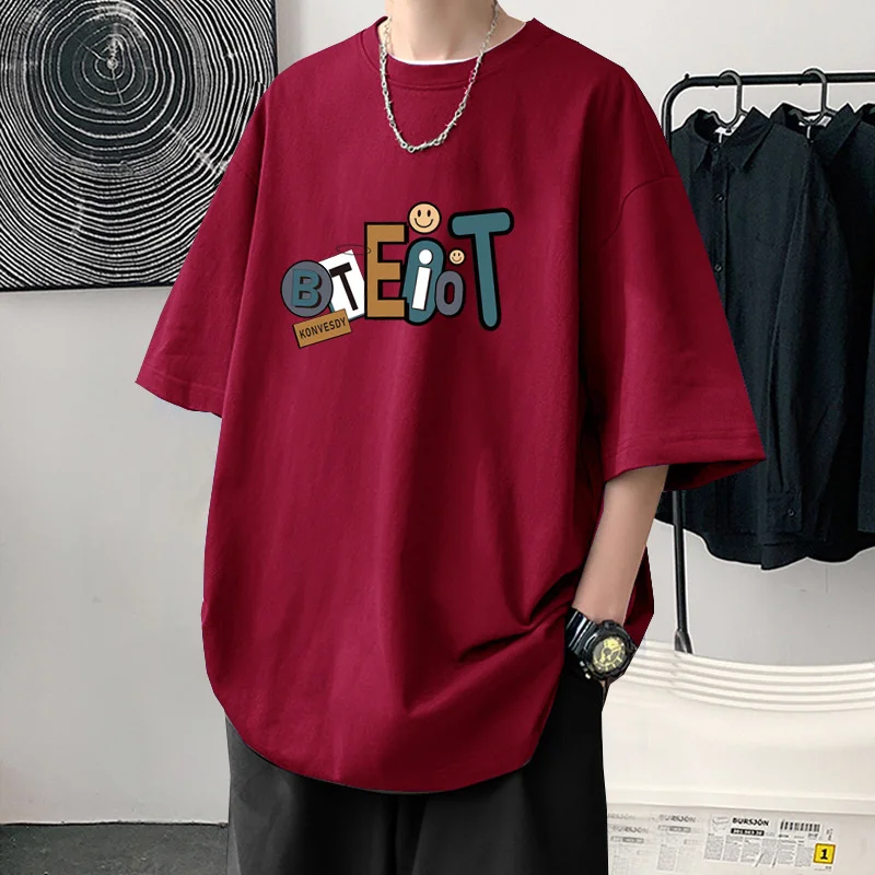 

Men's 100% Cotton Short Sleeve T-shirt Summer Oversize Y2k Streetwear Quick Drying Tee Harajuku Vintage Gym Graphic Goth Clothes