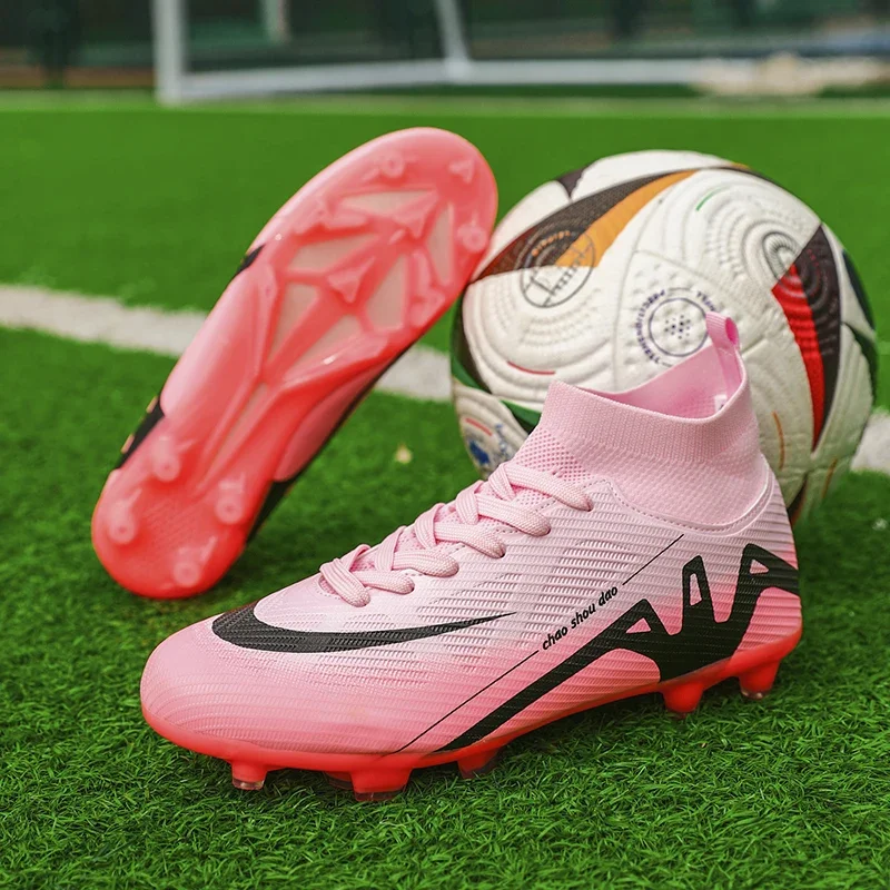 Фото Professional Men Soccer Shoes Society Cleats Original Football Boots Ankle Non Slip Fast Football Field Boots Indoor Sneakers №2