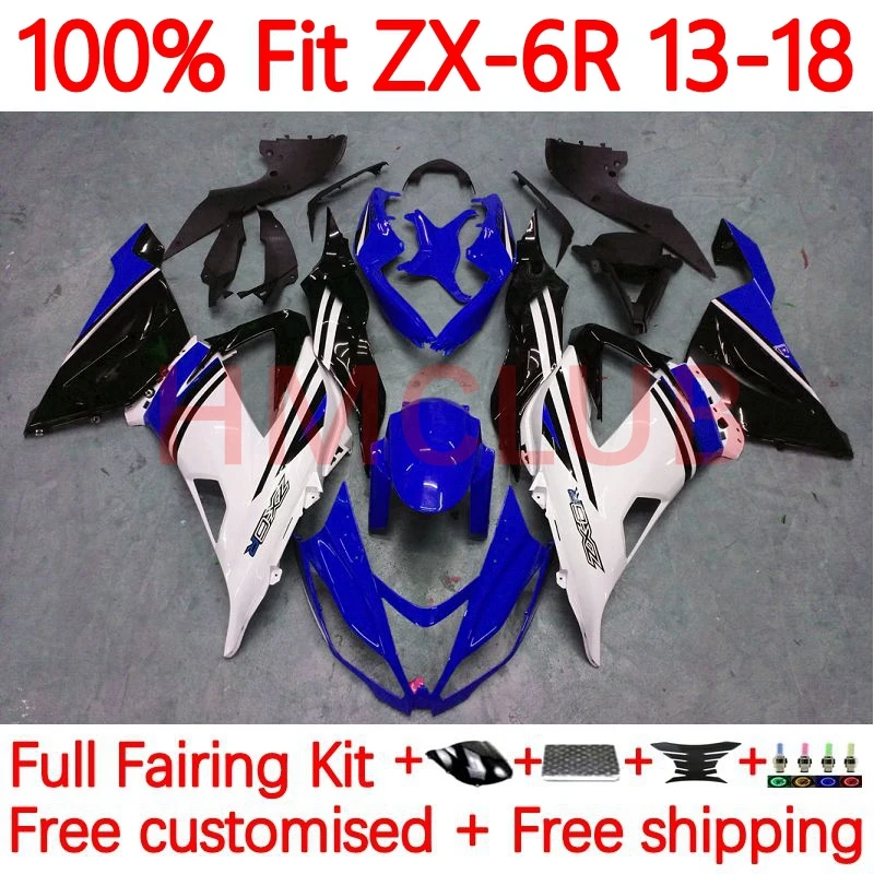 

Инъекция для KAWASAKI NINJA ZX-6R ZX636 ZX 6R 636 ZX6R 2013 2014 2015 2016 2017 Φ 13 18 обтекатель 62No.81 синий белый