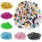 50 шт.лот 6*10 мм круглые акриловые разделенные бусины, бусины со смайликом для изготовления ювелирных изделий сделай сам, шармы, браслет, ожерелье, оптовая продажа