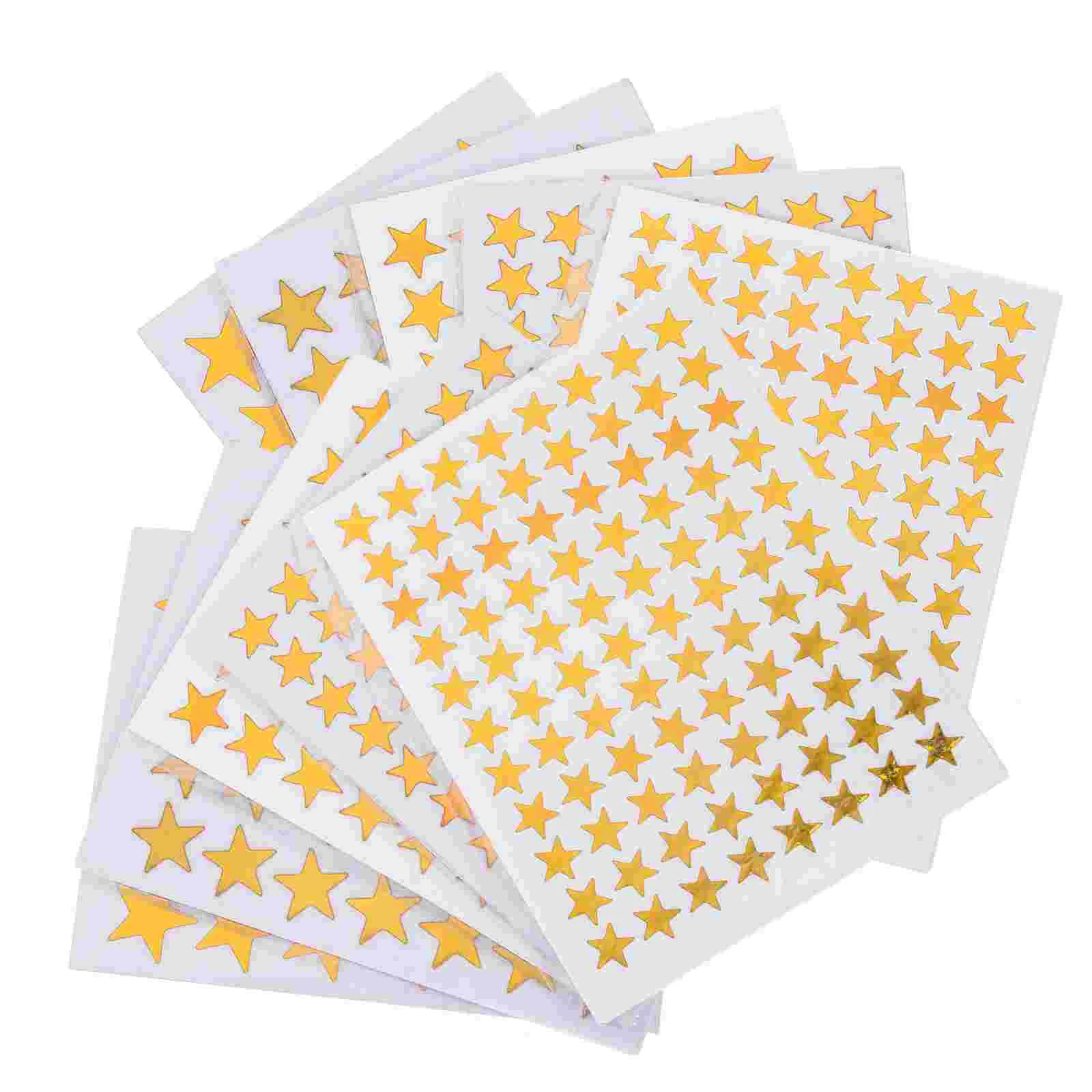 

Star Sticker Stickers Reward Adhesive Self Labels Kids Gold Label Wall Paper Foil Removable Students Small Notebook Stationery