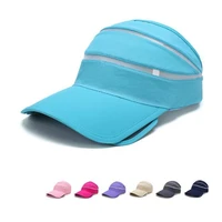 new trend high quality fashion pullout retractable eaves empty top hats for men and women leisure adjustable beach sunshade snap
