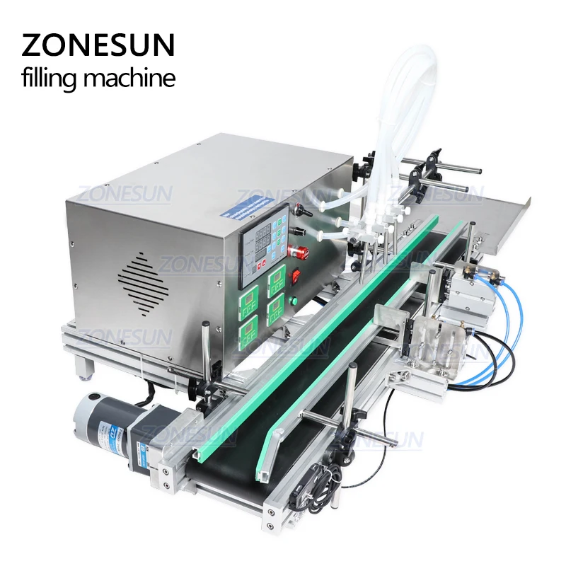ZONESUN 4 Nozzles Benchtop Automatic Juice Water Filler Soft Drinks Liquid Bottling Filling Machine Line | Бытовая техника