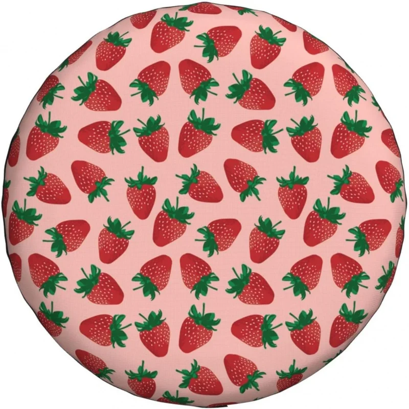 

Pink Strawberry Spare Tire Cover Wheel Protectors Universal Dust-Proof Waterproof Fit for Trailer Rv SUV Truck Camper Travel Tra