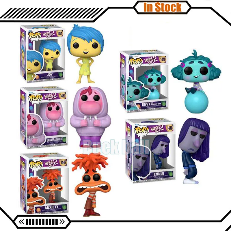 Фигурка аниме Funko Pop Inside Out 2 коллекция фигурок Joy Sadness Anger Disgust Fear поп-мультяшные