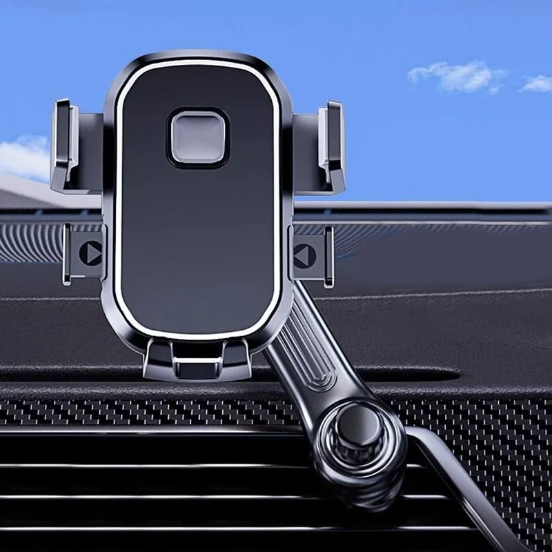 Автомобильный держатель для телефона [более широкий зажим и металлический