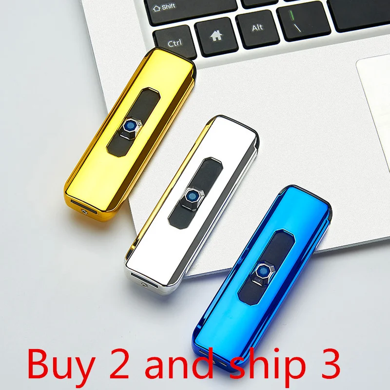 

Economy New Electric Wire Lighter USB Rechargeable Different Portable Windproof Outdoor Multifunction Multicolor Wholesale