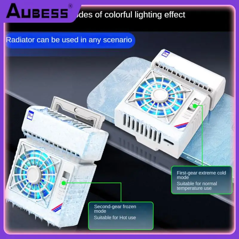 

Strong Cooling Game Live Cooling Equipment Dazzling Light Effect Universal Phone Cooling Two Speed Adjustment Mode Radiator Mute