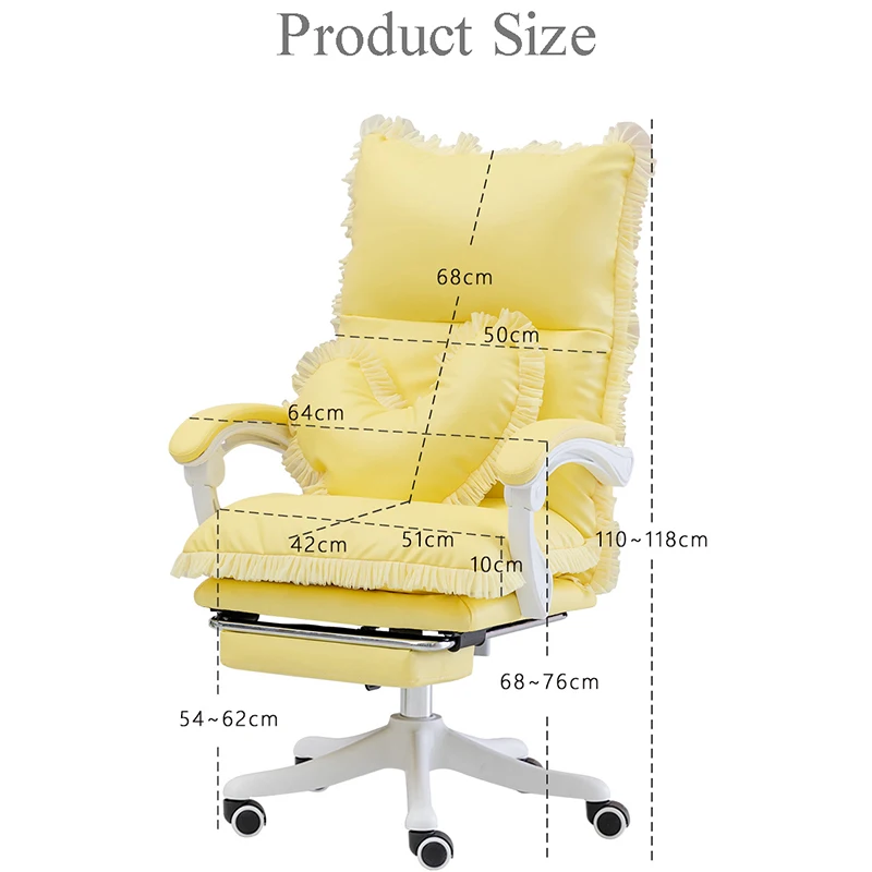 Модный новый продукт розовое кружевное компьютерное кресло игровое для девочек