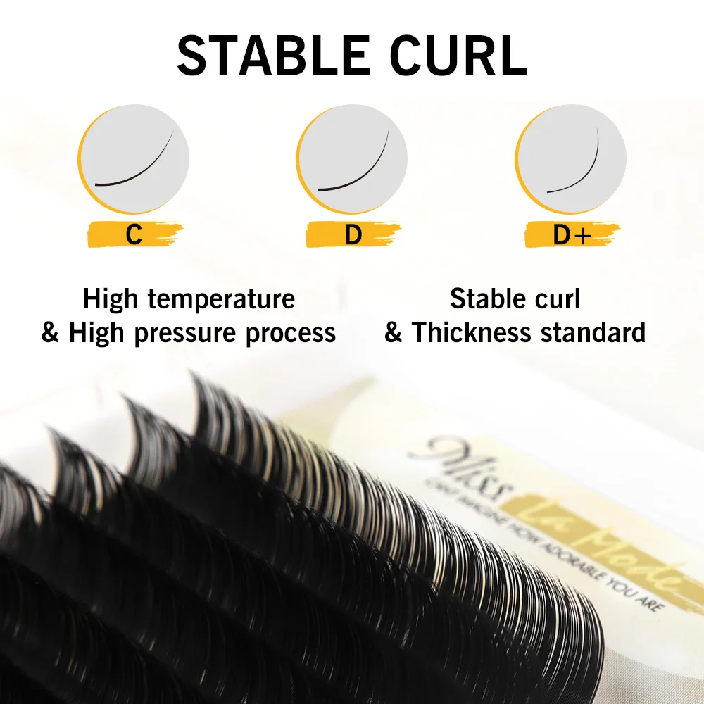 Miss Lamode super soft  all size 1pc/lot BCD Curl mink eyelashes extension professional individuals eyelashes extensions wimper