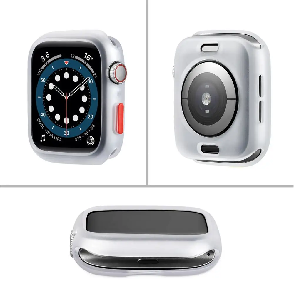 Мягкий силиконовый чехол для Apple Watch 5 6 se 3 42 мм 38 аксессуары iWatch 40 44 | Наручные часы