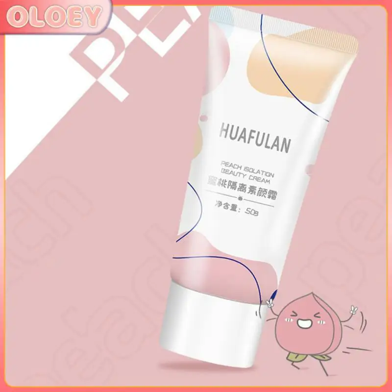 

Natural Isolating Skin Lotion Isolation Facial Cream Peach Lightweight Make Up Base Cosmetics Lasting Plain Face Cream Make Up