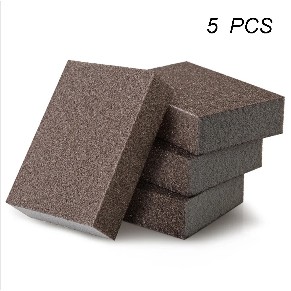 

5pcs Rust Remover Emery Thicken Multi-functional Sponge Cleaning Abrasive