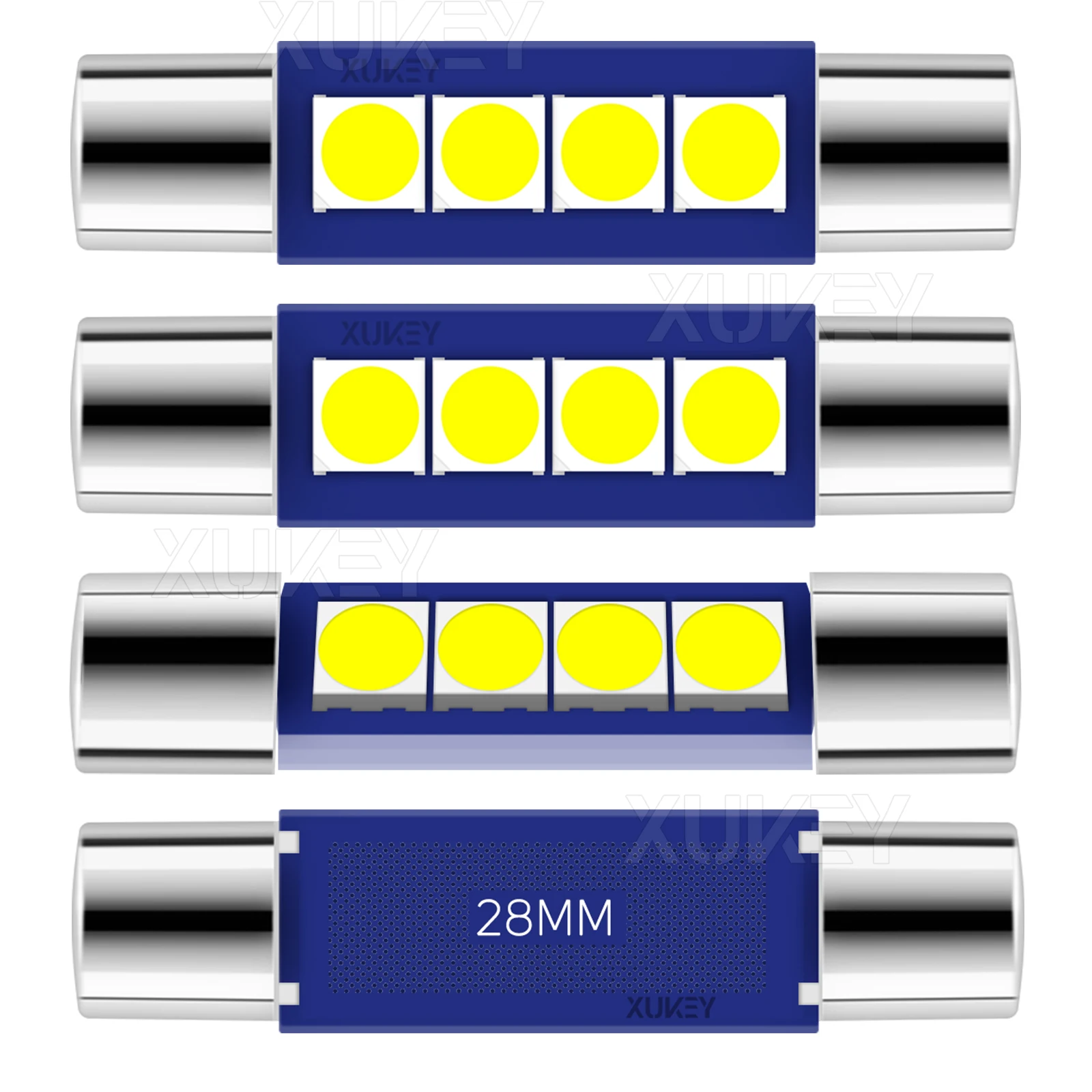 4x28 мм 29 мм 6614F гирлянда светодиодная автомобильная лампа 4-SMD 3030 чипы 6641 6612F лампы для зеркала для туалетного столика лампы для солнцезащитного козырька 6000k белый