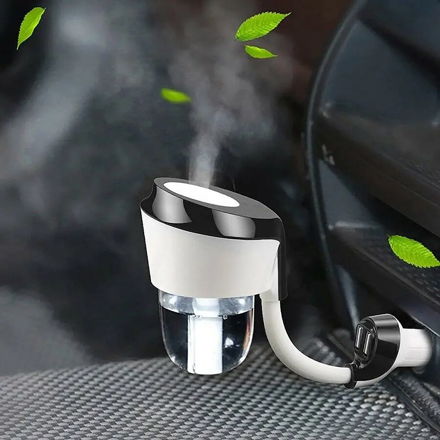 

Миниатюрный Автомобильный увлажнитель воздуха, очиститель тумана, диффузор для ароматерапии с эфирным маслом, распылитель тумана для автомобиля, Чистка с двумя USB