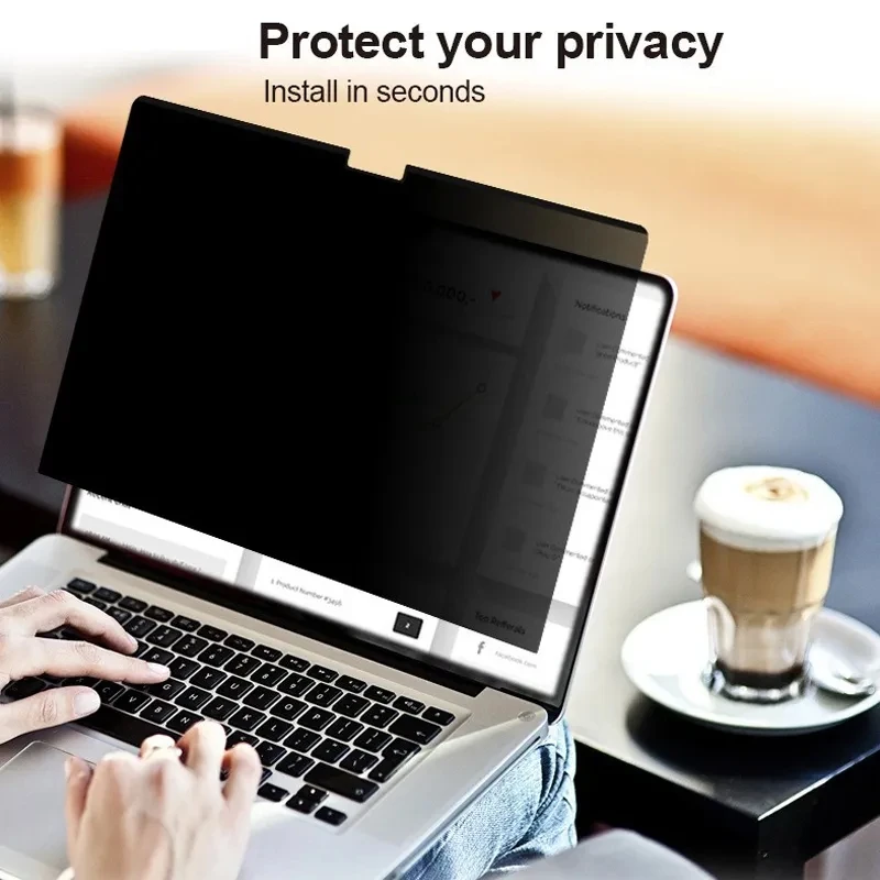 Фото Магнитная защитная пленка для экрана Macbook M4 M3 M2 Pro 14 16 Air 15 13 13.6, антишпионская, антиподглядная, для планшетов и ПК №3