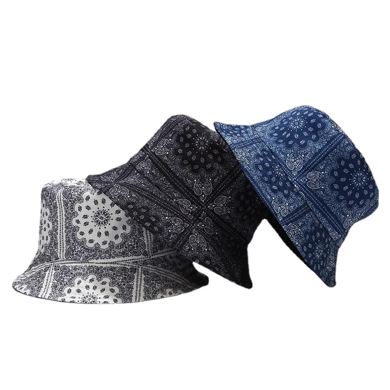 

Панама двусторонняя для мужчин и женщин, хлопковая шляпа от солнца, с принтом пейсли, модная, для путешествий, весна-лето 2022