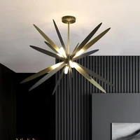 postmodern dragonfly chandelier led art pendant lamp indoor iron chandelier light for restaurant living room bedroom kitchen bar