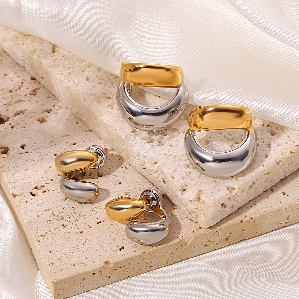 Greatera женские ретро нишевые яркие двухцветные серьги геометрической формы