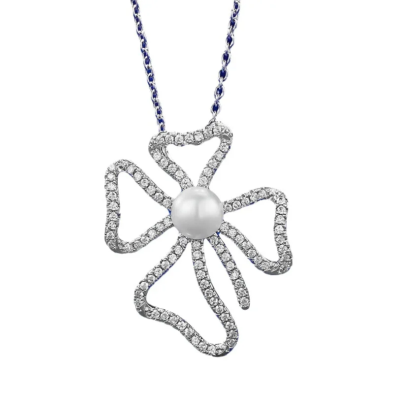 

Женское ожерелье из серебра 2023 пробы с натуральным жемчугом 8 мм