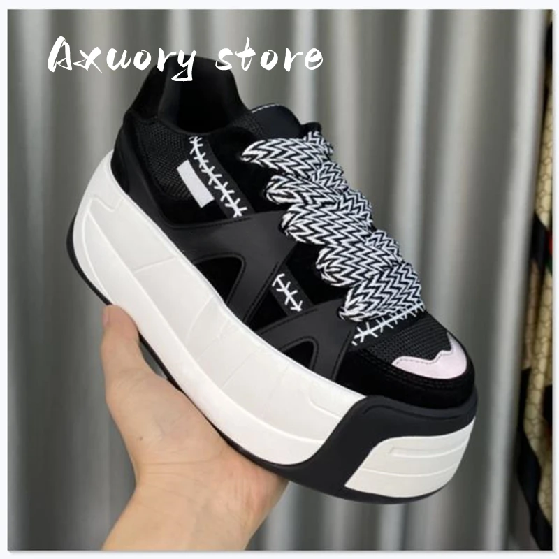 2023 New Women's  Flat Bread Shoes Casual Shoes Spring Autumn Genuine Leather Mesh Splicing Mixed Colors Women's Sports Shoes