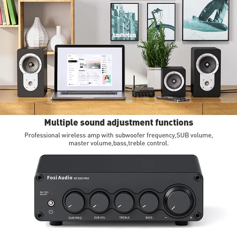 Fosi Audio BT30D Pro DAC Class D Power Amplifier (2x 165w, 57% OFF