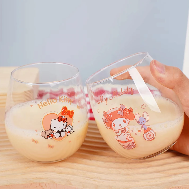 

Милая Sanrio Cinnamoroll Pom Purin почтовая чашка Hello Kitty мультяшная молочная чашка милая девочка Y2K простая стеклянная чашка для сока
