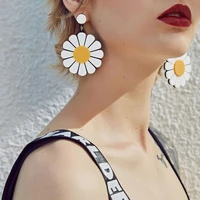 new fashion daisy fruit dangle earrings for women girls statement earrings watermelon lemon ear drops summer party jewelry