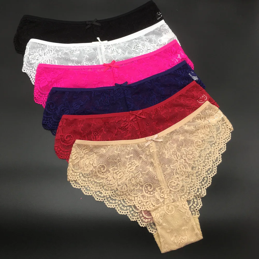 10 PCS/Pack Ladies Lace Briefs Women Panties Sexy Transparent Underwear Panty M-XXL Female Lingerie Culottes Femme Bragas Mujer |