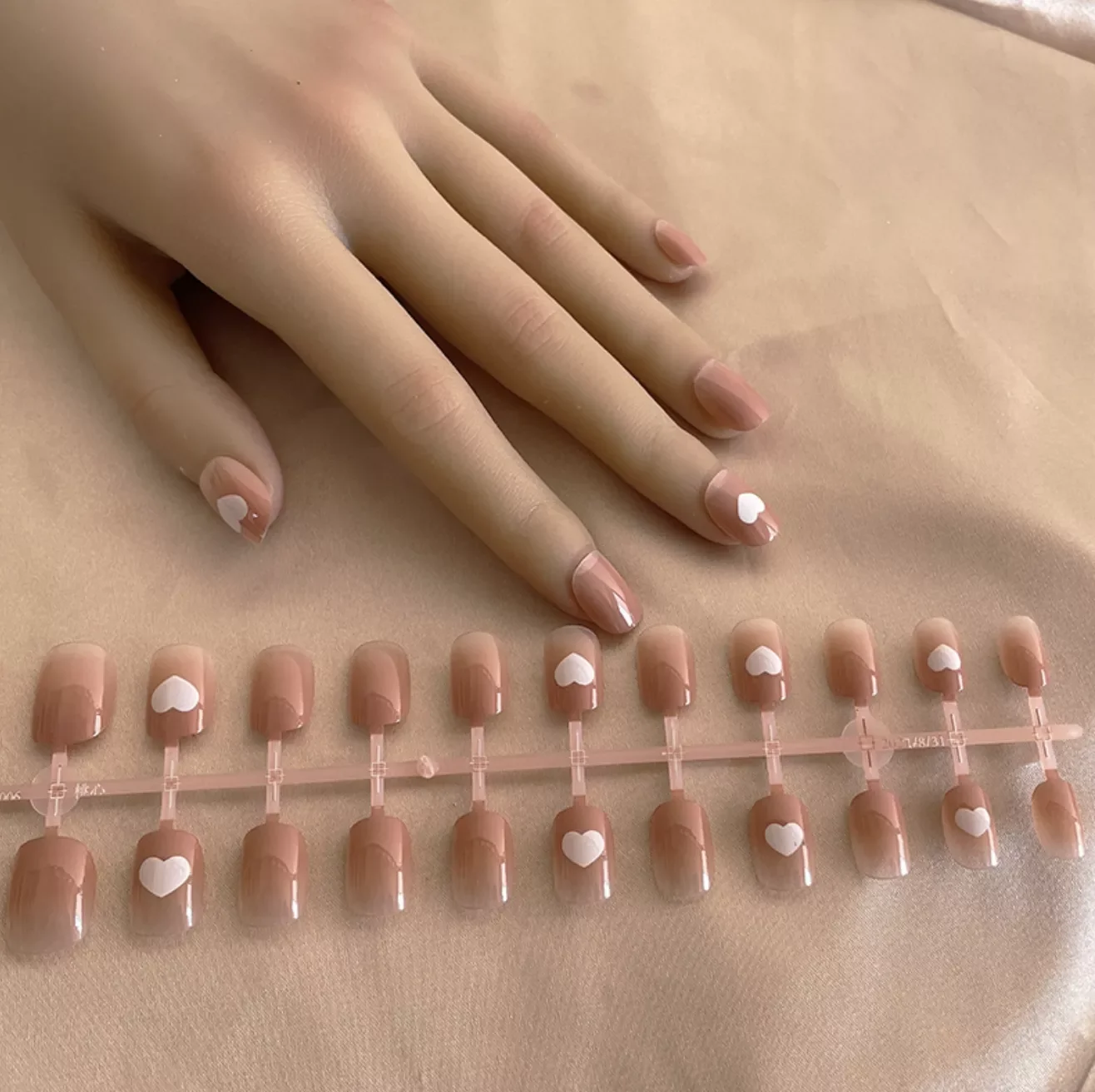 

1pc Nail Salon Short Coffin False Nail Ballet Nails Tips Nails Art Artificial Nails with Design Fingernails Gel for Extension