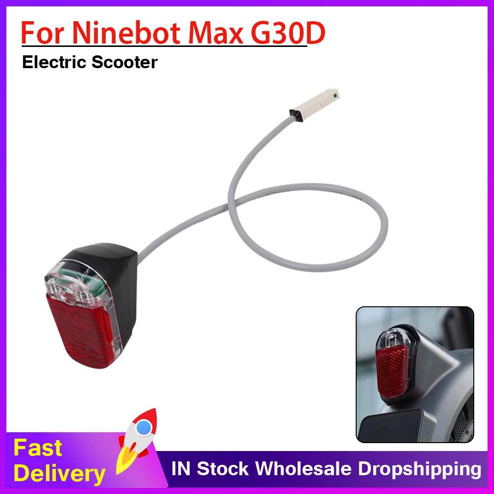 Electric Scooter Rear Tail Light Brake Light For Ninebot Max G30D Taillight ABS Fender Mudguard Rear Warning LED Tail Lamp Parts