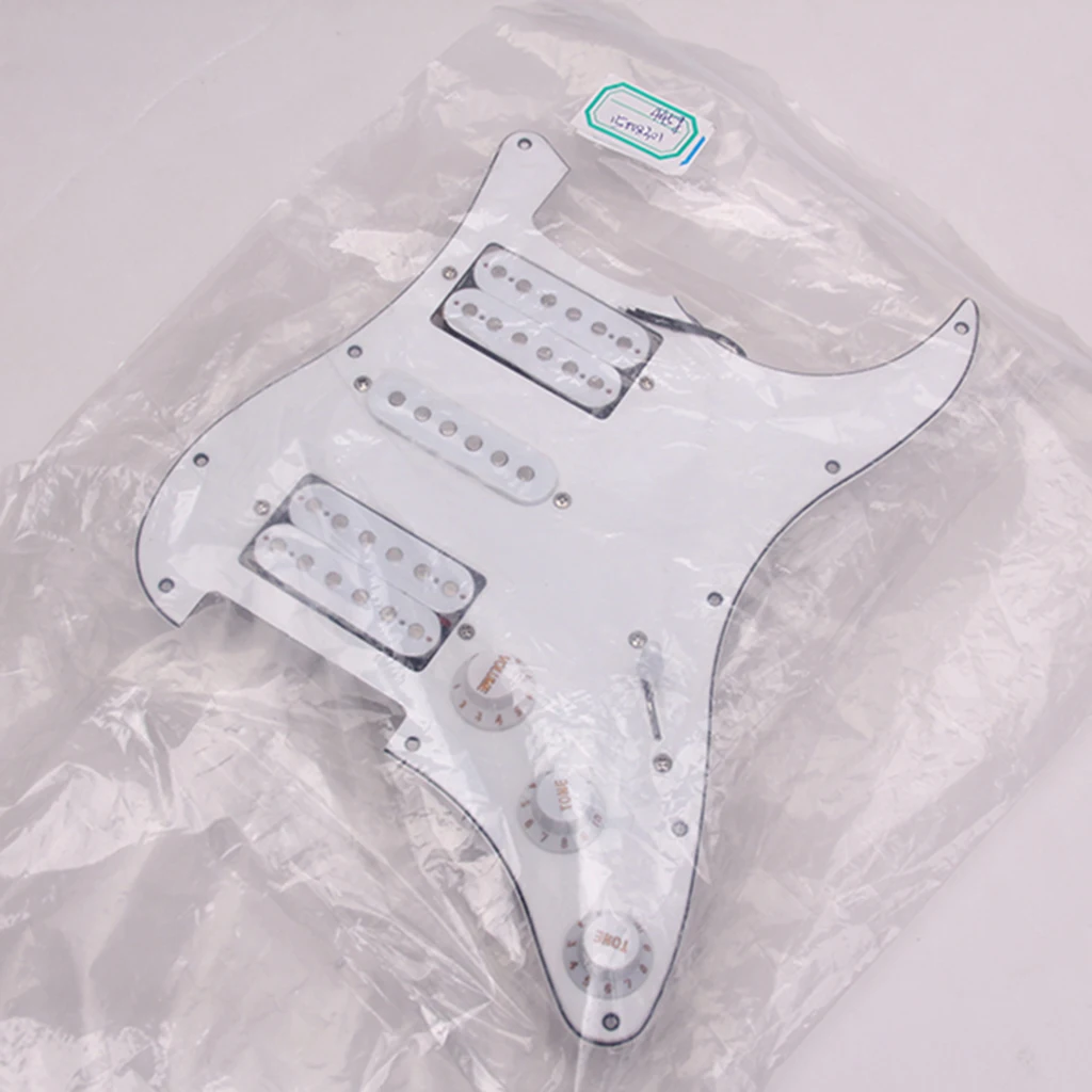 

Loaded Prewired Electric Guitar Pickup Board 11 Hole Hsh White