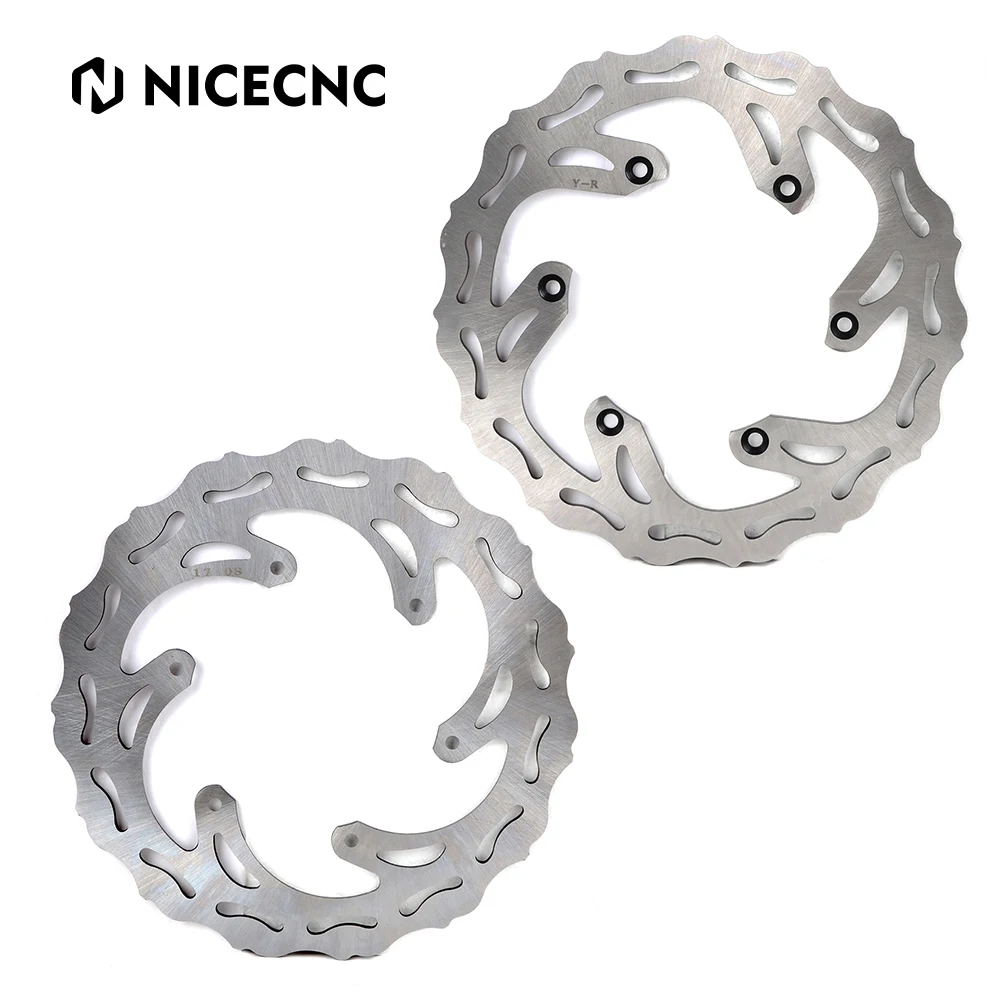 

NICECNC Motocross Stainless Steel Front & Rear Brake Disc Rotor For Yamaha YZ125 YZ250 YZ250F YZ450F YZ250X YZ250FX WR250F WR450