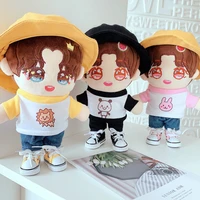 20cm doll clothes kawaii animal t shirt plush toys exo kpop skzoo cotton stuffed toys accessories kids change dress game