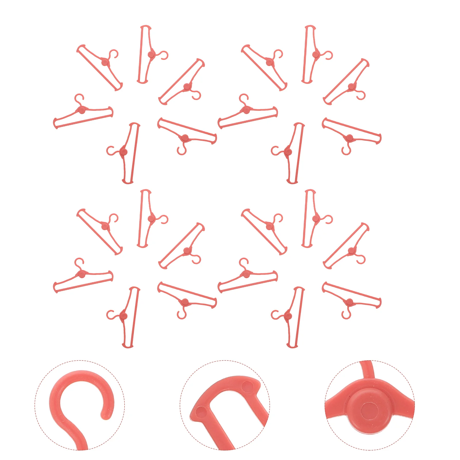 

50 Pcs Kids Plastic Hangers Outfit Miniature Dolls Clothes Coat Abs Toddler