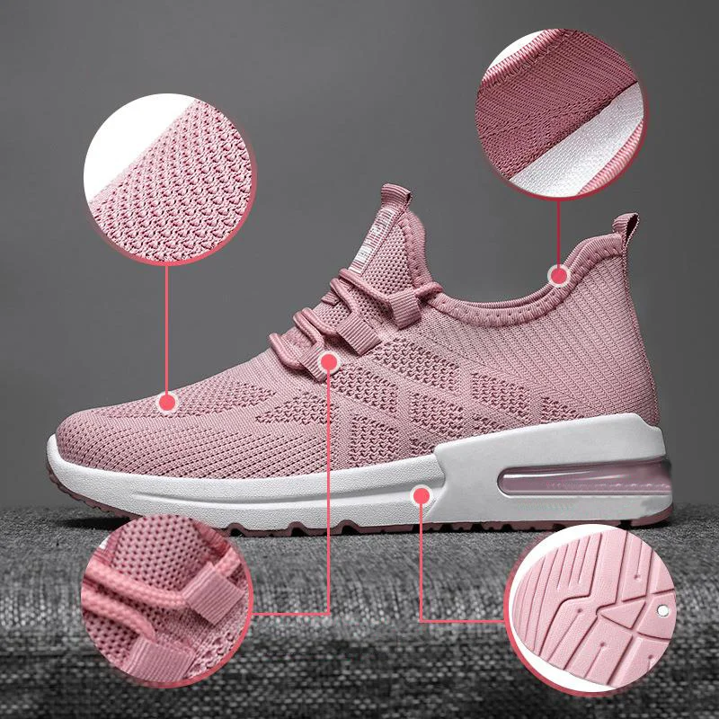 

2022 Women Shoes Solid Color Lace-up Breathable Platform Women's Sneakers Flat Platform Sneakers Footwear Shoes Woman Mujer
