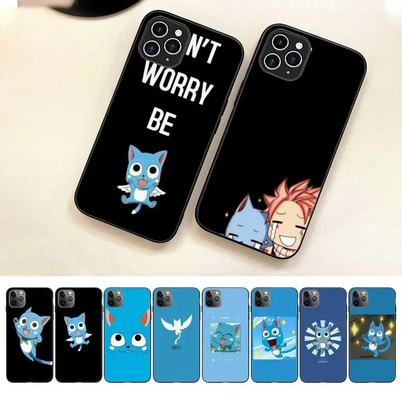 

Manga Fairy Tail Happy Cute Cat Phone Case For Iphone 7 8 Plus X Xr Xs 11 12 13 Se2020 Mini Mobile Iphones 14 Pro Max Case