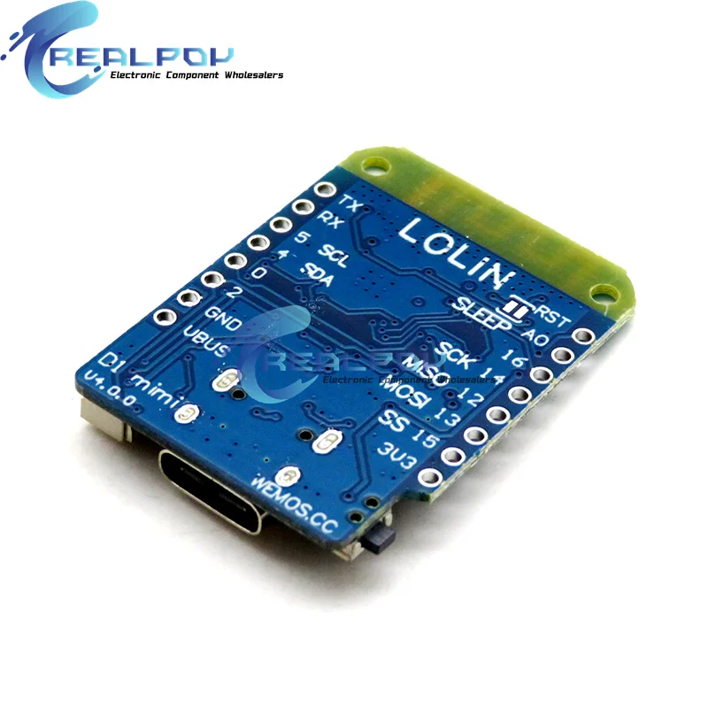 Фото WEMOS D1 Mini V4.0.0 TYPE-C USB WIFI Интернет вещей плата на основе ESP8266 4MB MicroPython Nodemcu Arduino совместима №5