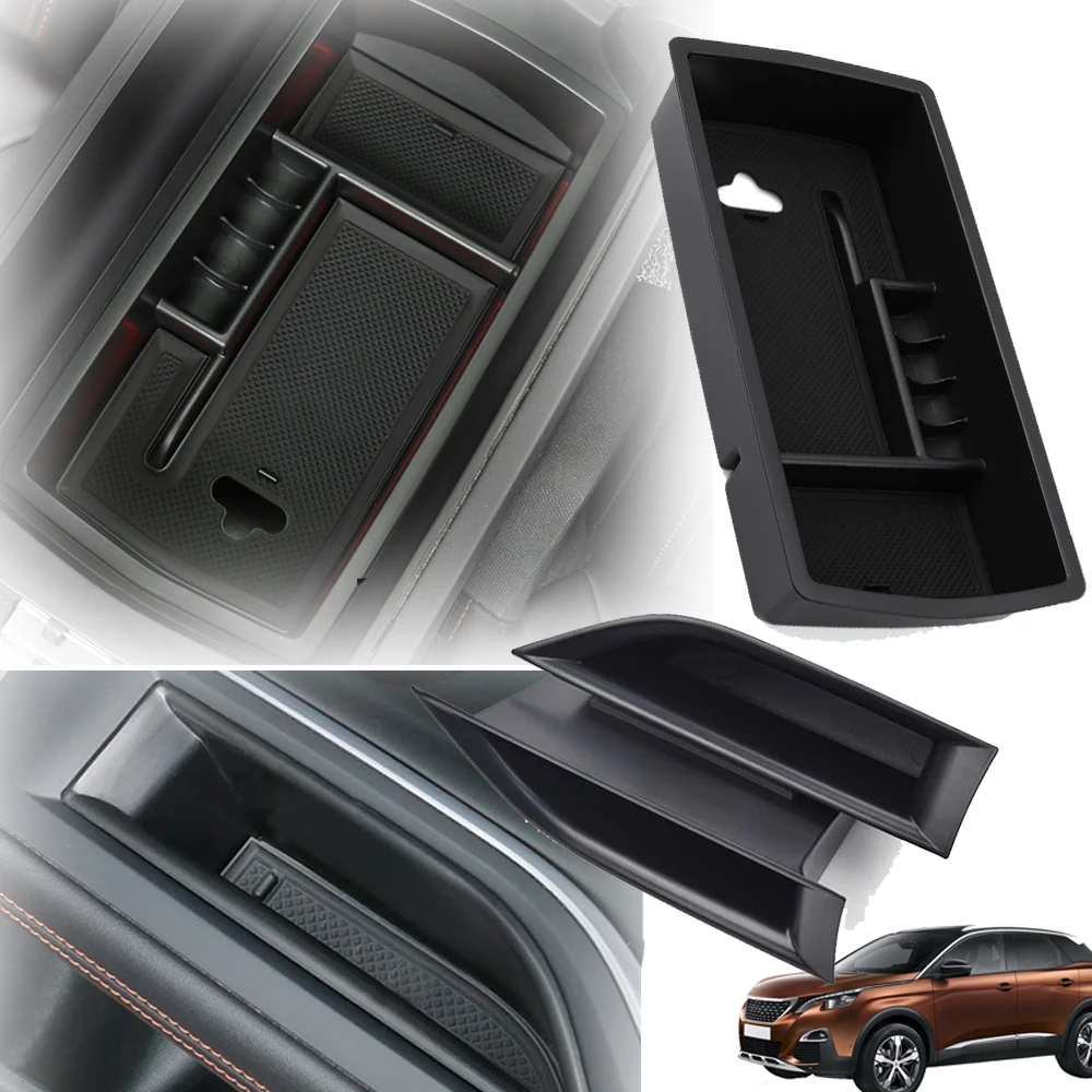 

Armrest Box Storage Stowing Tidying Side Door Storage Box Container Tray For Peugeot 3008GT 3008 5008 2017-2020 Car Accessories