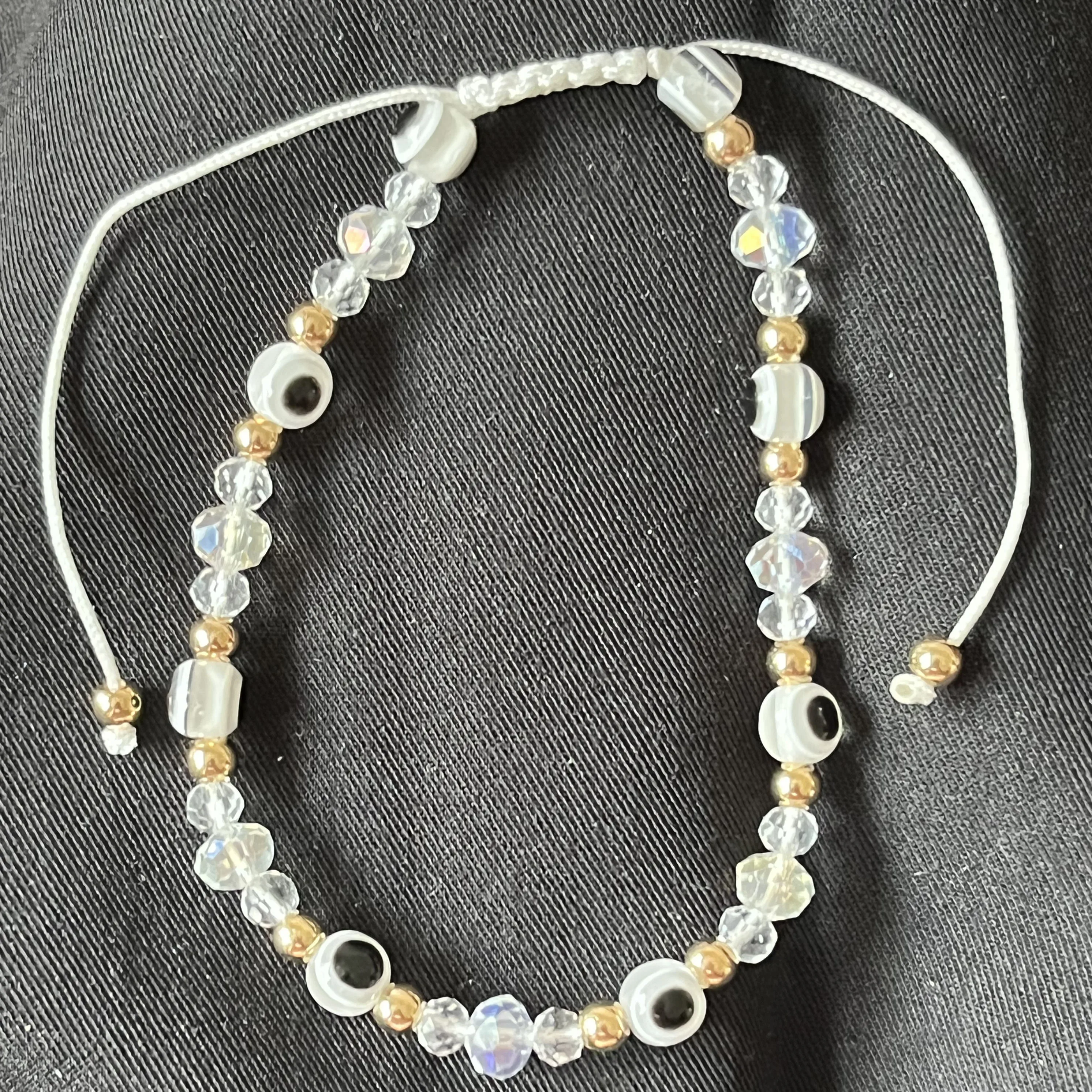 

Плетеный браслет из смолы для глаз креативный регулируемый браслет с цветным глазом