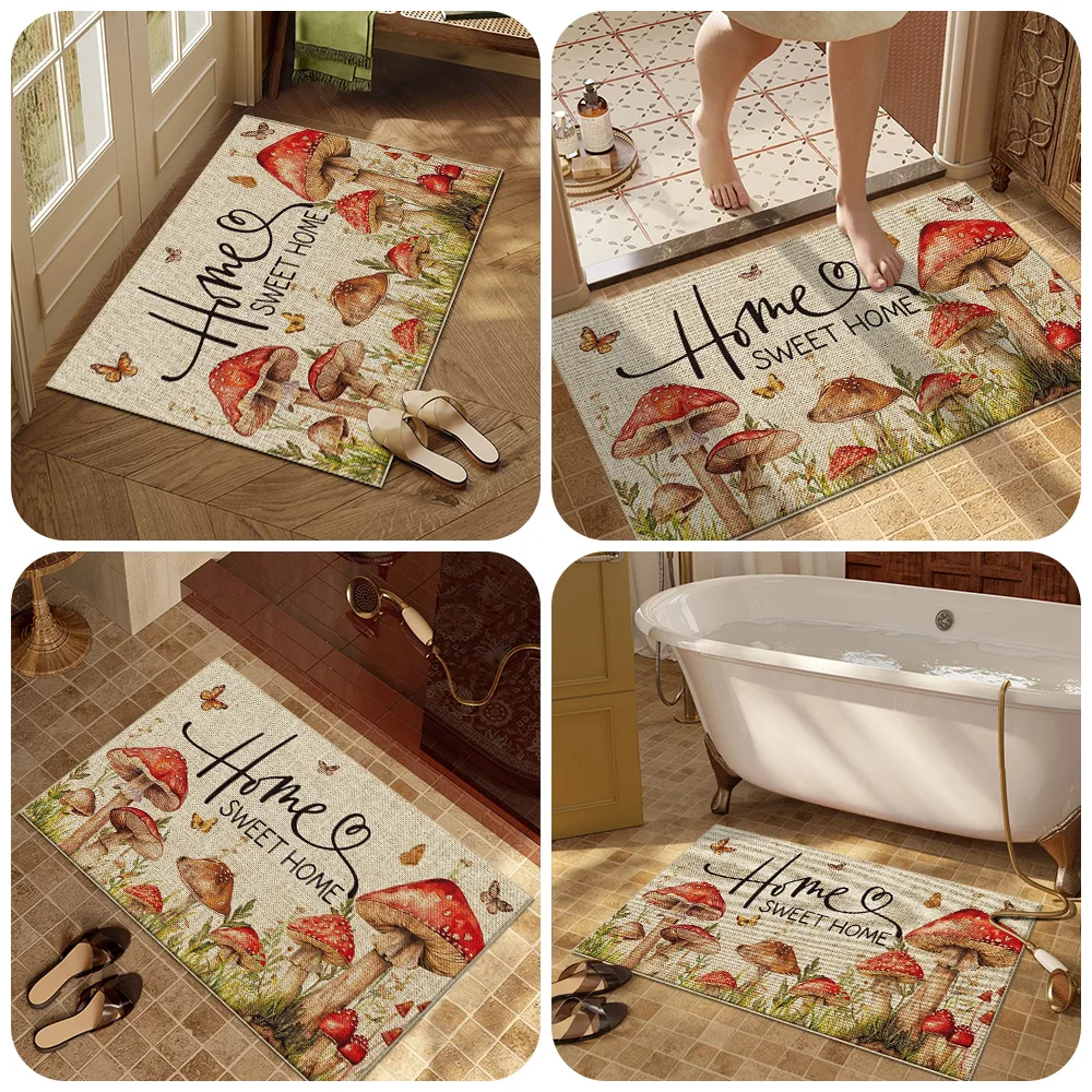 XIZI Грибной принт внутренний входной коврик для гостиной спальни ковер кухни