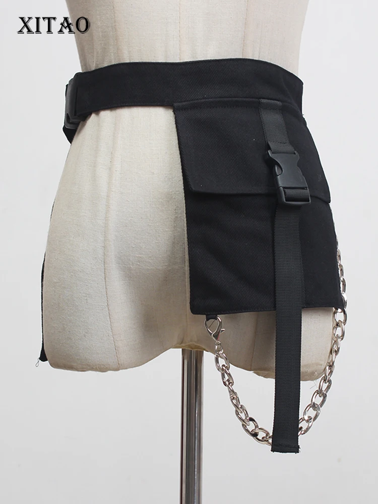 

XITAO Fashion Cummerbunds Mini Waist Pack Solid Color New Chain Messenger Bag 2023 Women Cummerbunds Accessories HQQ1020
