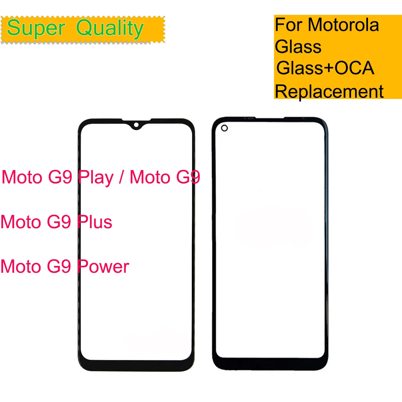 

For Motorola Moto G9 Play Plus Power Touch Screen Front Outer Glass Panel LCD Lens With OCA Glue Replacement